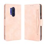 For OnePlus 8 Pro Wallet Style Skin Feel Calf Pattern Leather Case with Separate Card Slot(Pink)