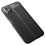 For OPPO A92s Litchi Texture TPU Shockproof Case(Black)