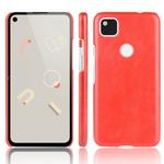 For Google Pixel 4a Shockproof Litchi Texture PC + PU Case(Red)