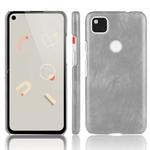 For Google Pixel 4a Shockproof Litchi Texture PC + PU Case(Gray)