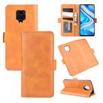 For Xiaomi Redmi Note 9 Pro Dual-side Magnetic Buckle Horizontal Flip Leather Case with Holder & Card Slots & Wallet(Yellow)