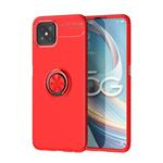 For OPPO A92s Metal Ring Holder 360 Degree Rotating TPU Case(Red+Red)