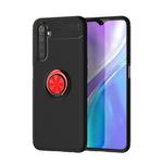 For OPPO Realme 6 Metal Ring Holder 360 Degree Rotating TPU Case(Black+Red)