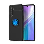 For OPPO Realme 6 Metal Ring Holder 360 Degree Rotating TPU Case(Black+Blue)