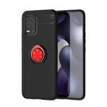 For Xiaomi Mi 10 Lite 5G Metal Ring Holder 360 Degree Rotating TPU Case(Black+Red)