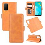 For Huawei Honor 30S Dual-side Magnetic Buckle Horizontal Flip Leather Case with Holder & Card Slots & Wallet(Yellow)