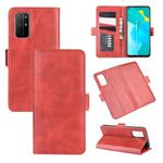 For Huawei Honor 30S Dual-side Magnetic Buckle Horizontal Flip Leather Case with Holder & Card Slots & Wallet(Red)