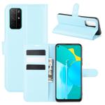 For Huawei Honor 30S Litchi Texture Horizontal Flip Protective Case with Holder & Card Slots & Wallet(Blue)