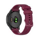 20mm Silicone Watch Band For Huami Amazfit GTS / Samsung Galaxy Watch Active 2 / Gear Sport(Wine red)