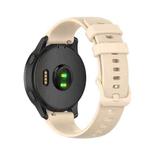 20mm Silicone Watch Band For Huami Amazfit GTS / Samsung Galaxy Watch Active 2 / Gear Sport(Beige)