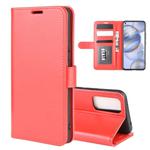 For Huawei Honor 30 R64 Texture Single Horizontal Flip Protective Case with Holder & Card Slots & Wallet& Photo Frame(Red)