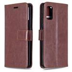 For Galaxy A41 Crazy Horse Texture Horizontal Flip Leather Case with Holder & Card Slots & Wallet & Photo Frame(Brown)