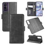 For Huawei Honor 30 Dual-side Magnetic Buckle Horizontal Flip Leather Case with Holder & Card Slots & Wallet(Black)