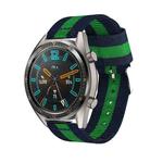 22mm For Huawei Watch GT2e GT2 46mm Nylon single ring strap(Dark Blue Green)