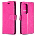 For Huawei P40 Pro Crazy Horse Texture Horizontal Flip Leather Case with Holder & Card Slots & Wallet & Photo Frame(Rose)