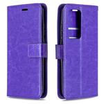 For Huawei P40 Pro Crazy Horse Texture Horizontal Flip Leather Case with Holder & Card Slots & Wallet & Photo Frame(Purple)