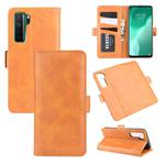 For Huawei Nova 7 SE Dual-side Magnetic Buckle Horizontal Flip Leather Case with Holder & Card Slots & Wallet(Yellow)