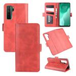 For Huawei Nova 7 SE Dual-side Magnetic Buckle Horizontal Flip Leather Case with Holder & Card Slots & Wallet(Red)