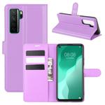 For Huawei Nova 7 SE Litchi Texture Horizontal Flip Protective Case with Holder & Card Slots & Wallet(Purple)