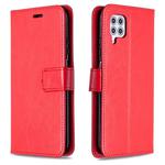 For Huawei P40 Lite Crazy Horse Texture Horizontal Flip Leather Case with Holder & Card Slots & Wallet & Photo Frame(Red)