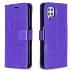For Huawei P40 Lite Crazy Horse Texture Horizontal Flip Leather Case with Holder & Card Slots & Wallet & Photo Frame(Purple)