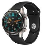 22mm For Huawei Watch GT2e GT2 46mm Monochrome Silicone Reverse Buckle Strap(Black)