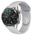 22mm For Huawei Watch GT2e GT2 46mm Monochrome Silicone Reverse Buckle Strap(Gray)