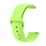 22mm For Huawei Watch GT2e GT2 46mm Monochrome Silicone Reverse Buckle Strap(Grass green)