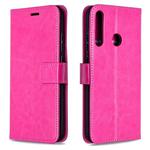 For Huawei P40 Lite E Crazy Horse Texture Horizontal Flip Leather Case with Holder & Card Slots & Wallet & Photo Frame(Rose)