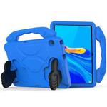 For Huawei MediaPad M6 10.8 inch EVA Children Falling Proof Flat Protective Shell With Thumb Bracket(Blue)