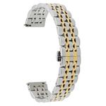 22mm For Huawei Watch GT2e GT2 46mm Seven Stainless Steel Watch Band(Gold between silver)