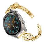 22mm For Huawei Watch GT2e GT2 46mm Sun Moon Star Aluminum Alloy Watch Band(Golden)