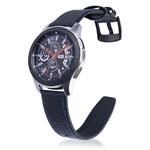 22mm For Huawei Watch GT2e GT2 46mm Carbon fiber Leather Watch Band(Blue)