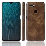 For Oppo A12 Shockproof Litchi Texture PC + PU Case(Brown)