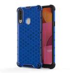 For Galaxy A70e Shockproof Honeycomb PC + TPU Case(Blue)