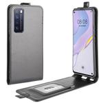 For Huawei Nova 7 Pro 5G R64 Texture Single Vertical Flip Leather Protective Case with Card Slots & Photo Frame(Black)