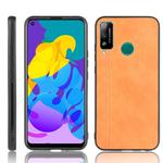 For Huawei Honor Play 4T Shockproof Sewing Cow Pattern Skin PC + PU + TPU Case(Orange)