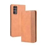 For Huawe Honor 30  Magnetic Buckle Retro Crazy Horse Texture Horizontal Flip Leather Case  , with Holder & Card Slots & Photo Frame(Brown)