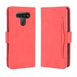For LG K51 Wallet Style Skin Feel Calf Pattern Leather Case ，with Separate Card Slot(Red)