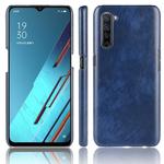 For Oppo Reno3 5G Shockproof Litchi Texture PC + PU Case(Blue)
