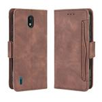 For Nokia 1.3 Wallet Style Skin Feel Calf Pattern Leather Case ，with Separate Card Slot(Brown)