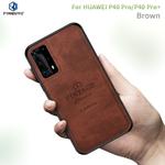 For Huawei P40 pro / P40pro+ PINWUYO Zun Series PC + TPU + Skin Waterproof And Anti-fall All-inclusive Protective Shell(Brown)