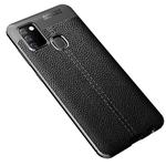 For Galaxy A21s Litchi Texture TPU Shockproof Case(Black)