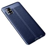 For Galaxy A51 5G Litchi Texture TPU Shockproof Case(Navy Blue)