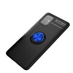 For Galaxy A71 5G Metal Ring Holder 360 Degree Rotating TPU Case(Black+Blue)