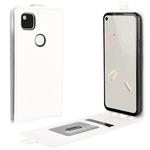 For Google Pixel 4a R64 Texture Single Vertical Flip Leather Protective Case with Card Slots & Photo Frame(White)