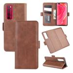 For Huawei Nova 7 Pro 5G Dual-side Magnetic Buckle Horizontal Flip Leather Case with Holder & Card Slots & Wallet(Brown)