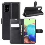For Galaxy A71 5G Litchi Texture Horizontal Flip Protective Case with Holder & Card Slots & Wallet(Black)