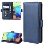 For Galaxy A71 5G Dual-side Magnetic Buckle Horizontal Flip Leather Case with Holder & Card Slots & Wallet(Dark Blue)