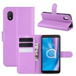 For alcatel 1B (2020) Litchi Texture Horizontal Flip Protective Case with Holder & Card Slots & Wallet(Purple)